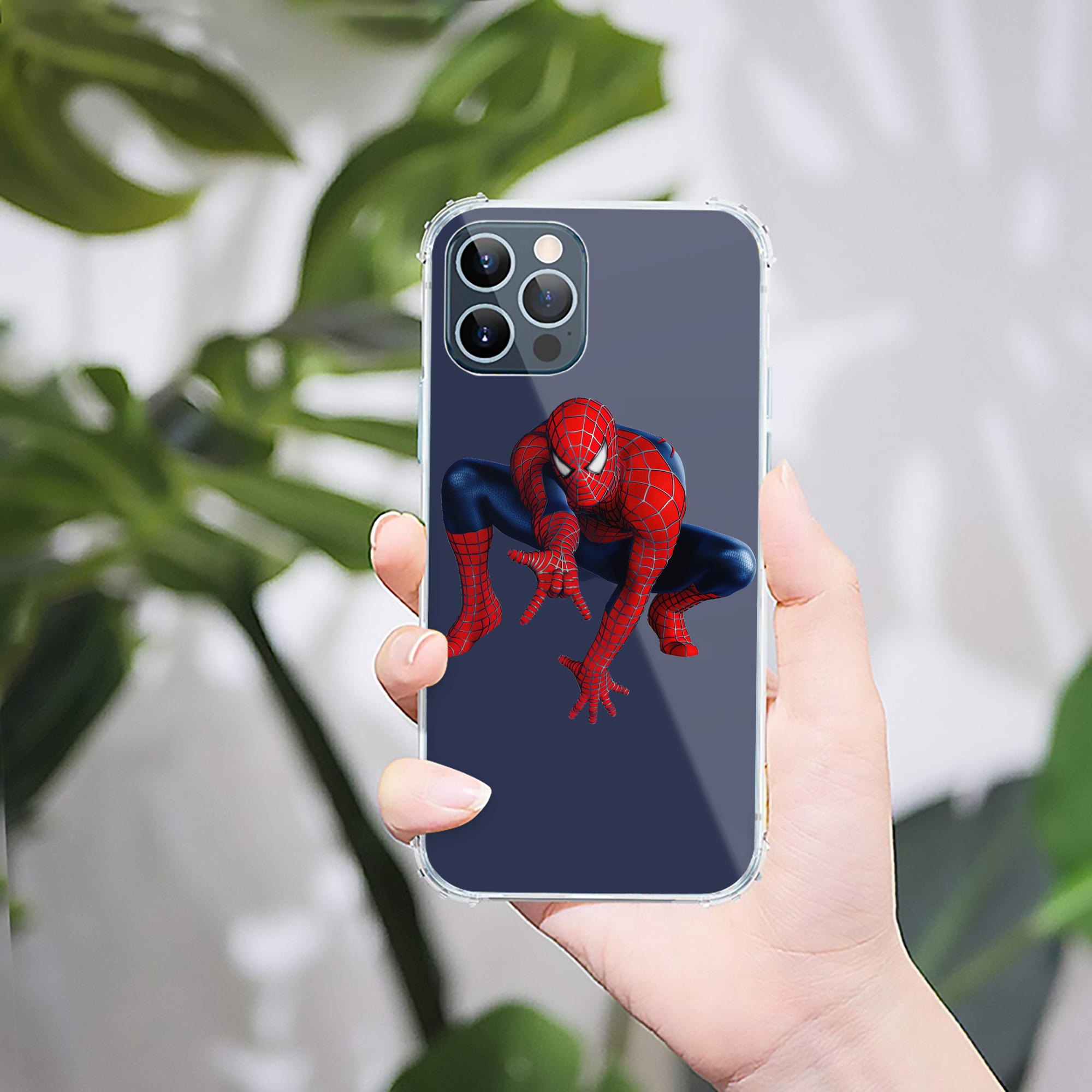 （画像用） Spider Man スパイダーマン 【iPhone 12シリーズ対応】透明スマホケース（クリアソフトケース）
